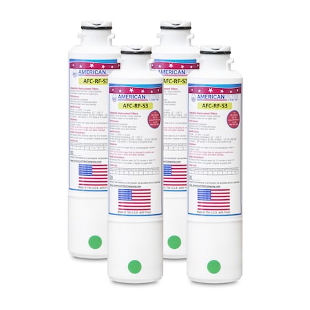 American Filter Co Samsung 9101 Comparable Refrigerator Water Filters (made by Model number AFC-RF-S3), 4PK 09101-AFC-RF-S3-4-69785